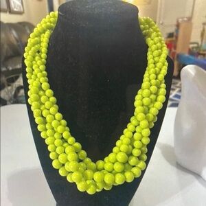 Lime Green Beaded Necklace